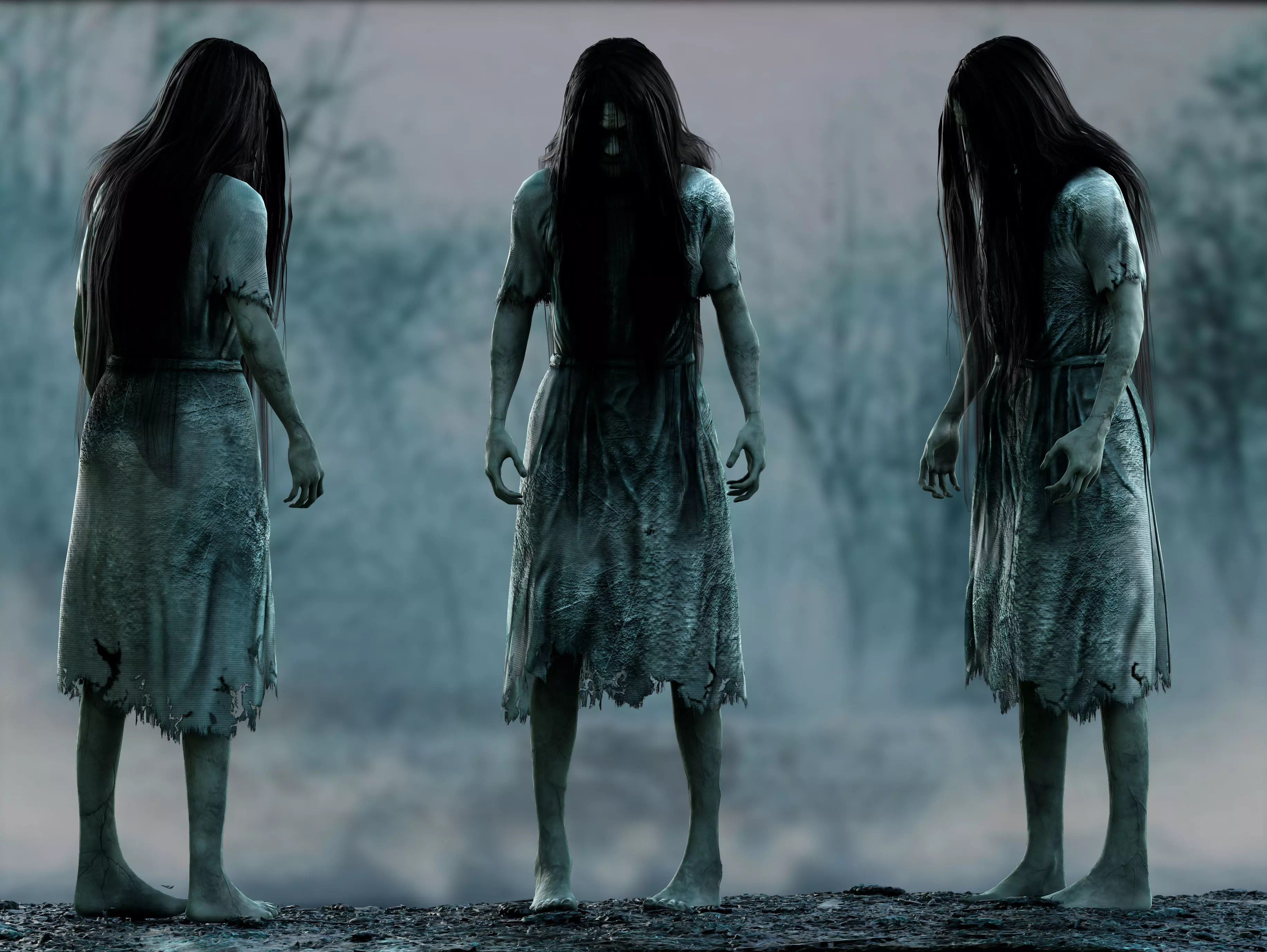 Samara Morgan Low-poly 3D model