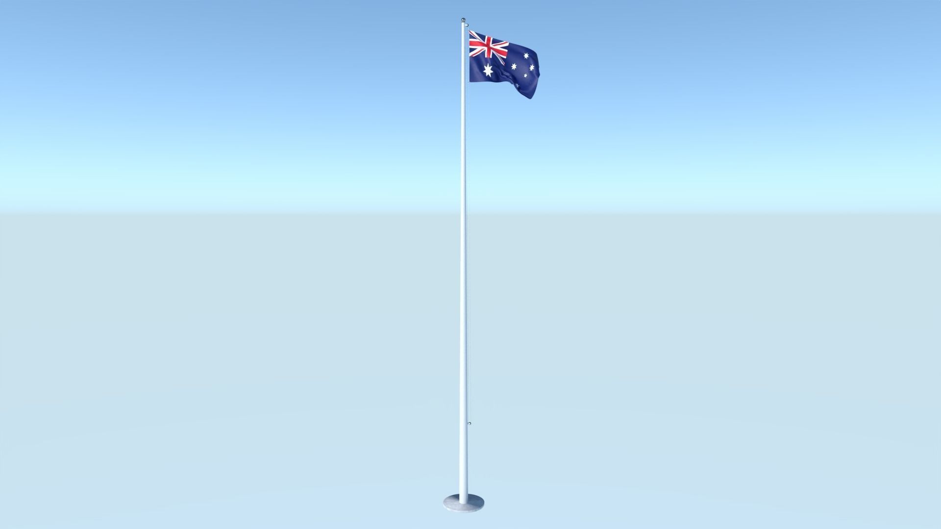 Animated Flag of Australia Low-poly 3D model_6