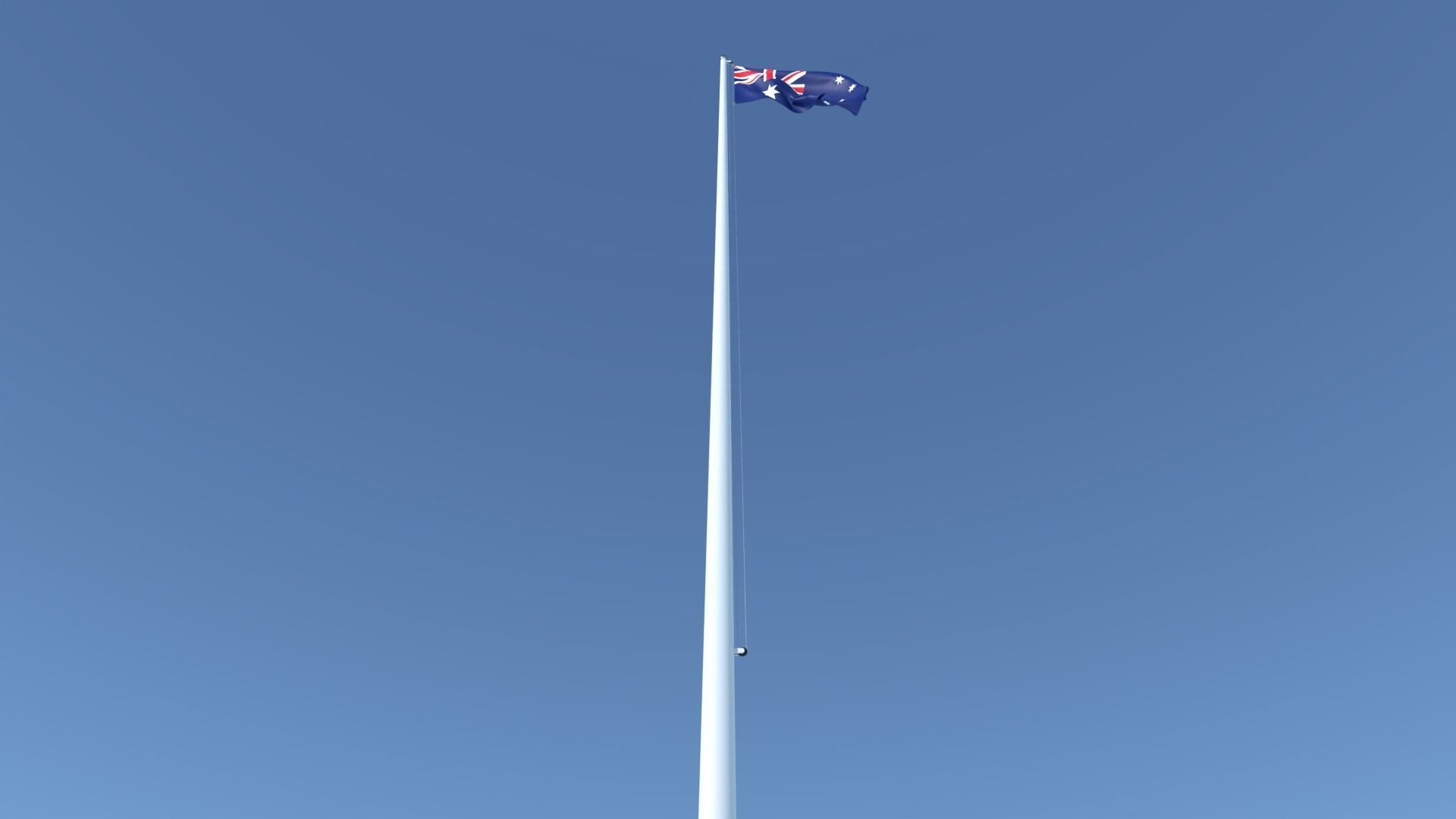 Animated Flag of Australia Low-poly 3D model_5