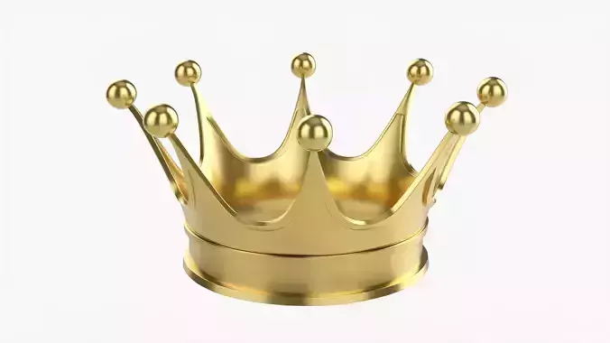 Coronation Royal gold crown 02 3D model