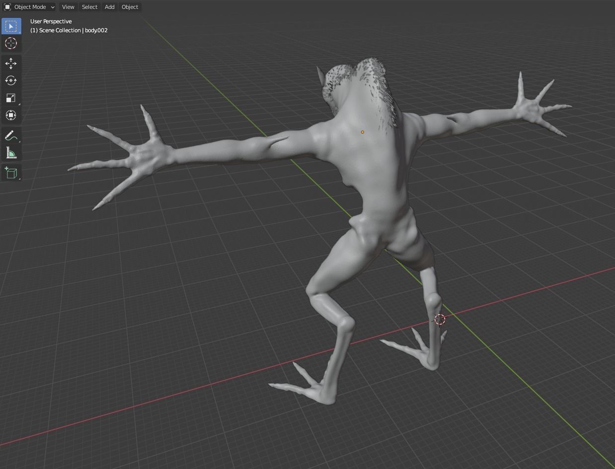 Mythical-beast-wolf creature 3D model_6