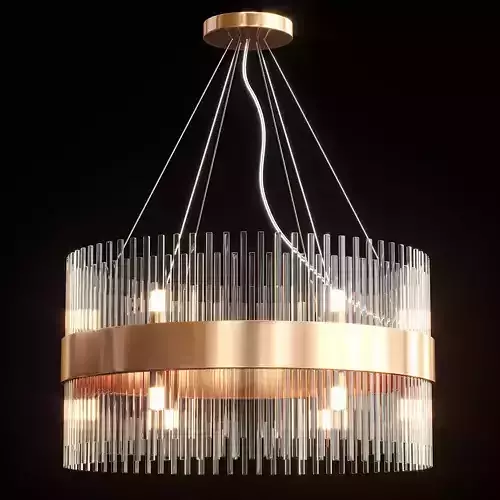 chandelier modern glass and brass