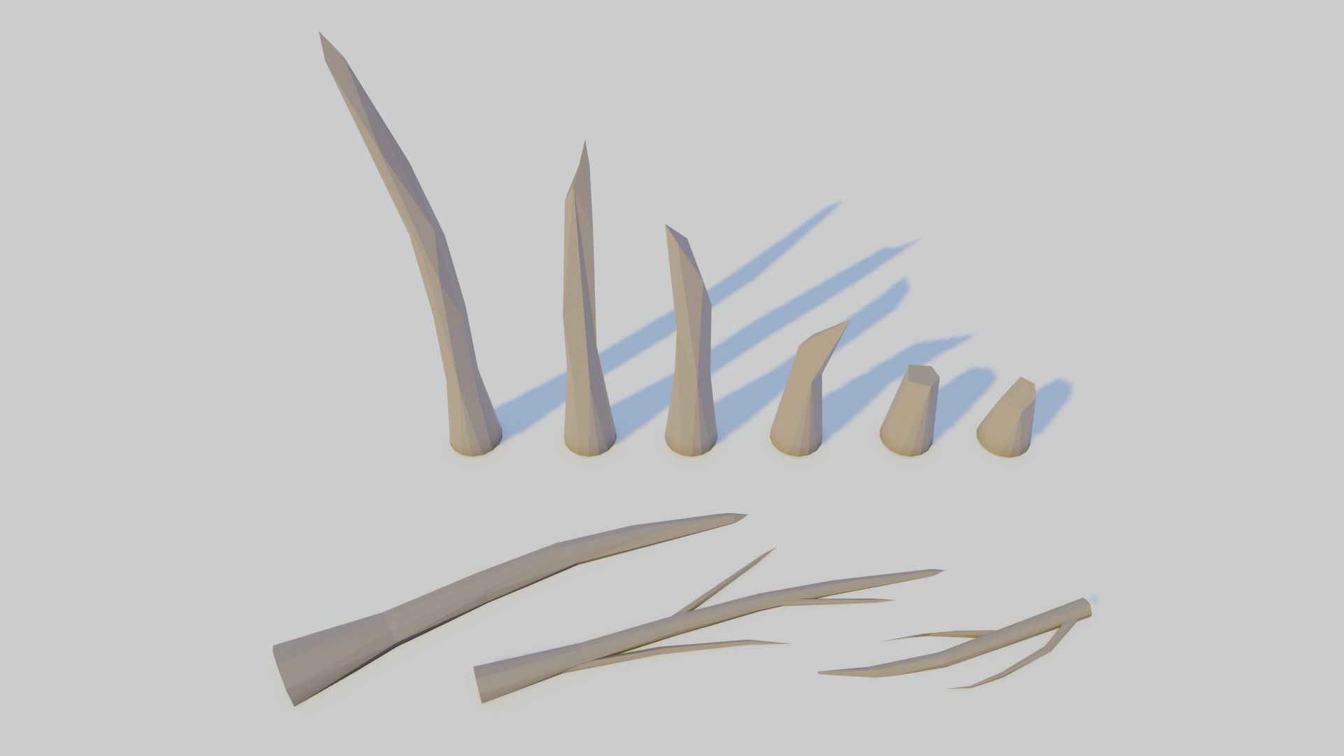 Low Poly Forest Assets Game-Ready Low-poly 3D model_4