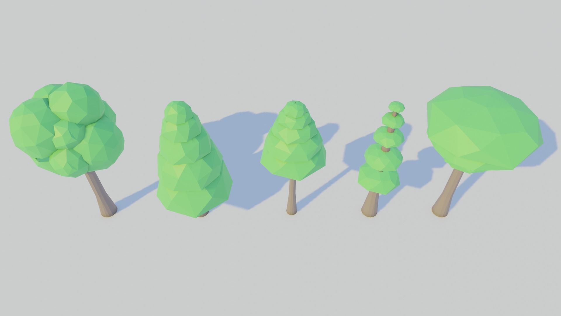 Low Poly Forest Assets Game-Ready Low-poly 3D model_1