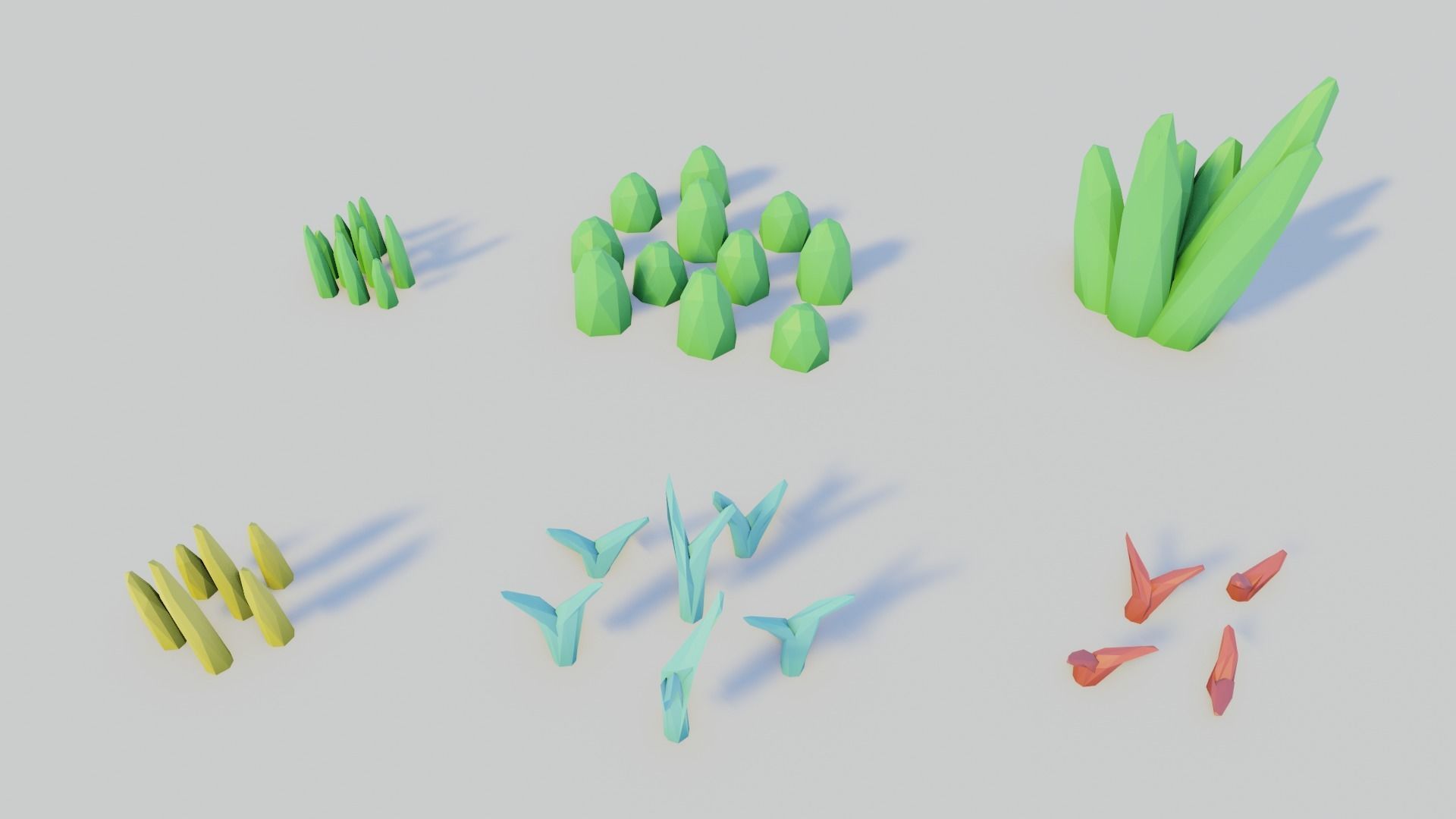 Low Poly Forest Assets Game-Ready Low-poly 3D model_5