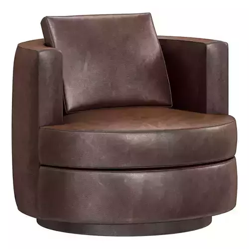 Restoration Hardware Wren Leather Swivel Chair 3D model