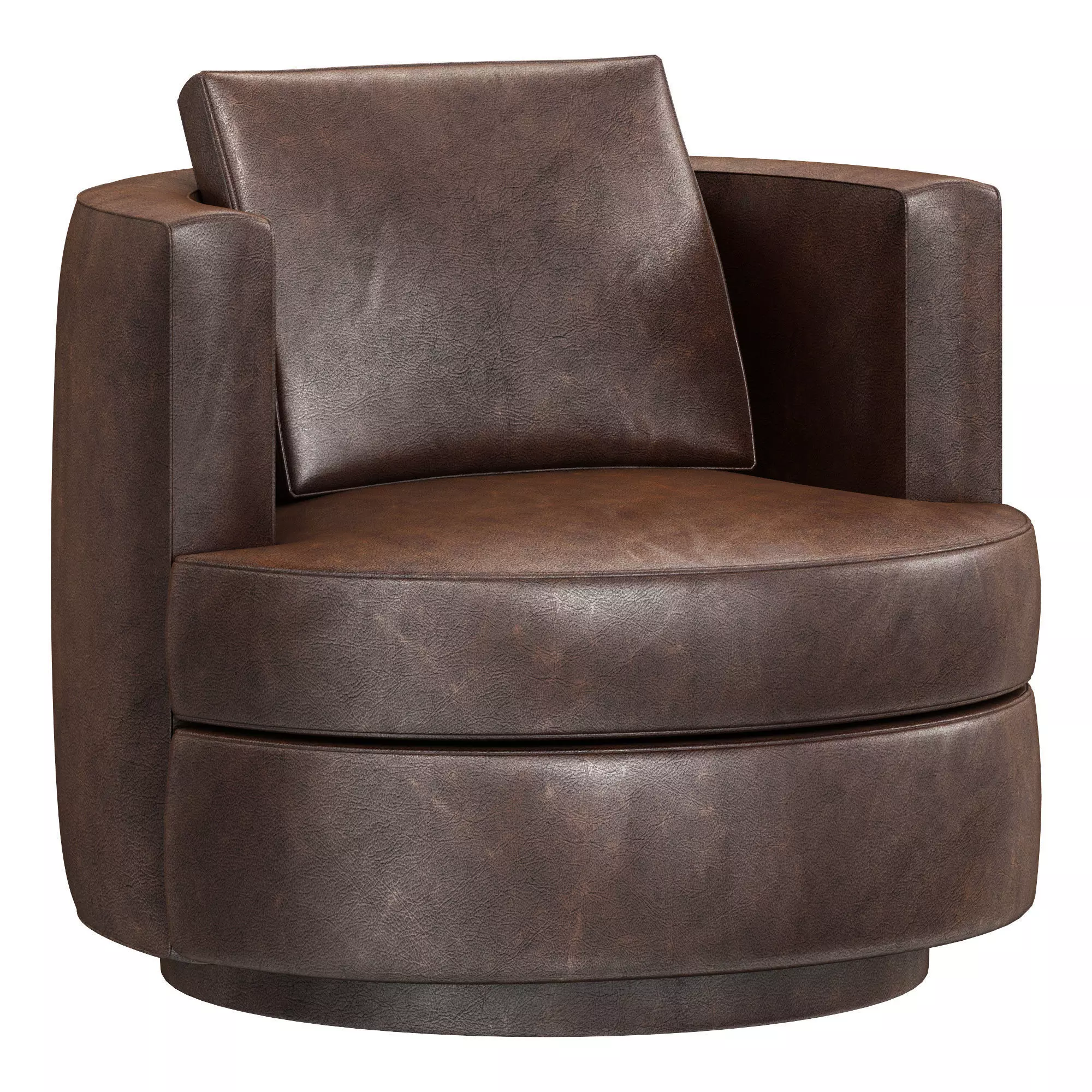 Restoration Hardware Wren Leather Swivel Chair 3D model