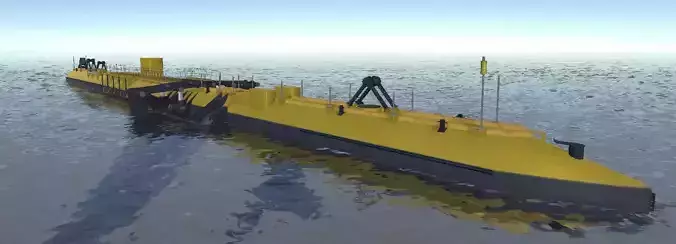 Orbital O2 2MW tidal turbine 3d model Low-poly 3D model