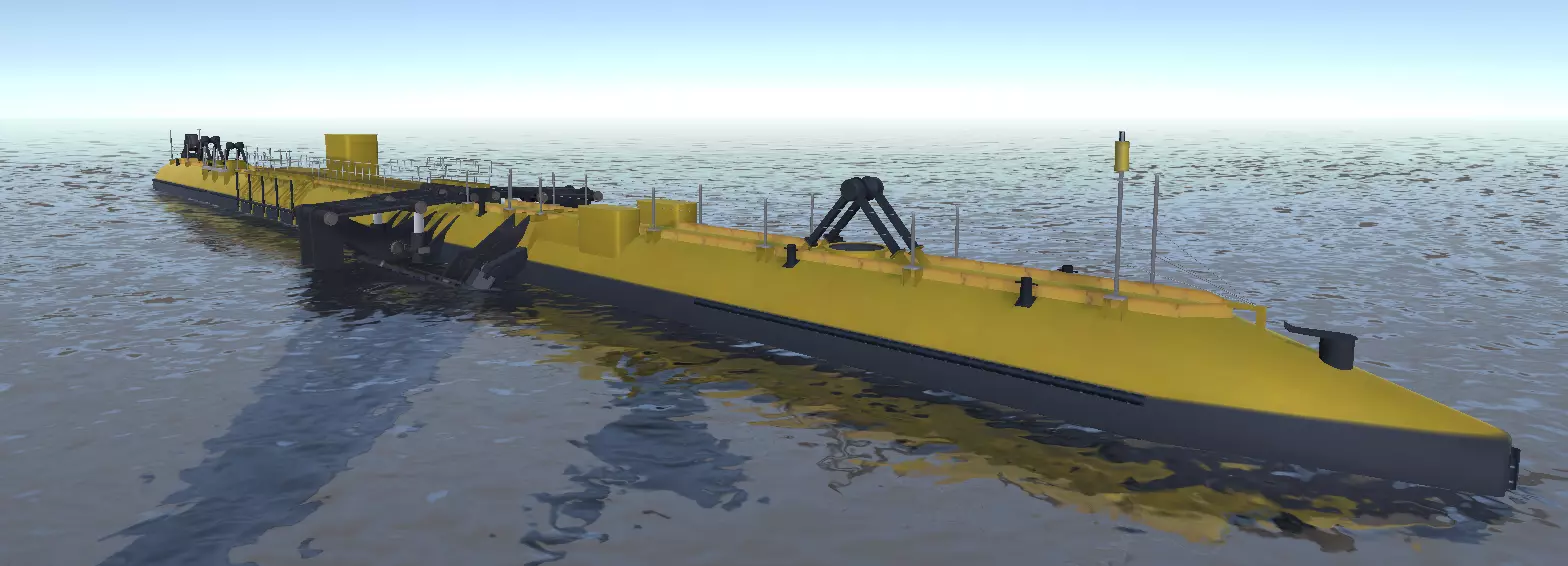 Orbital O2 2MW tidal turbine 3d model Low-poly 3D model