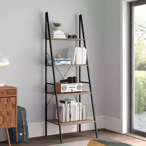 Almanzar Steel Ladder Bookcase - 3 colour