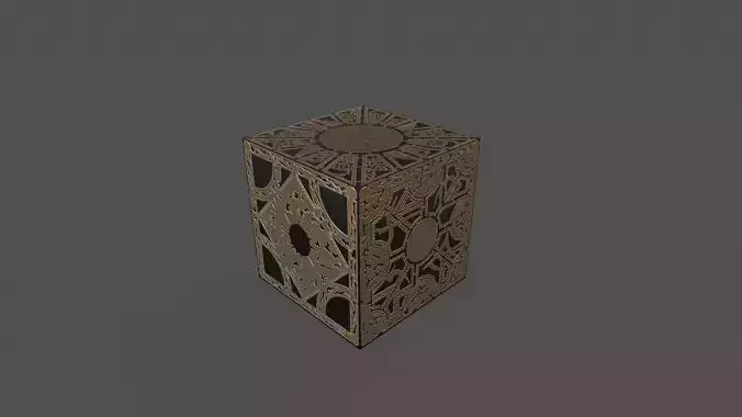 Hellraiser puzzle box lament configuration Low-poly 3D model Low-poly 3D model