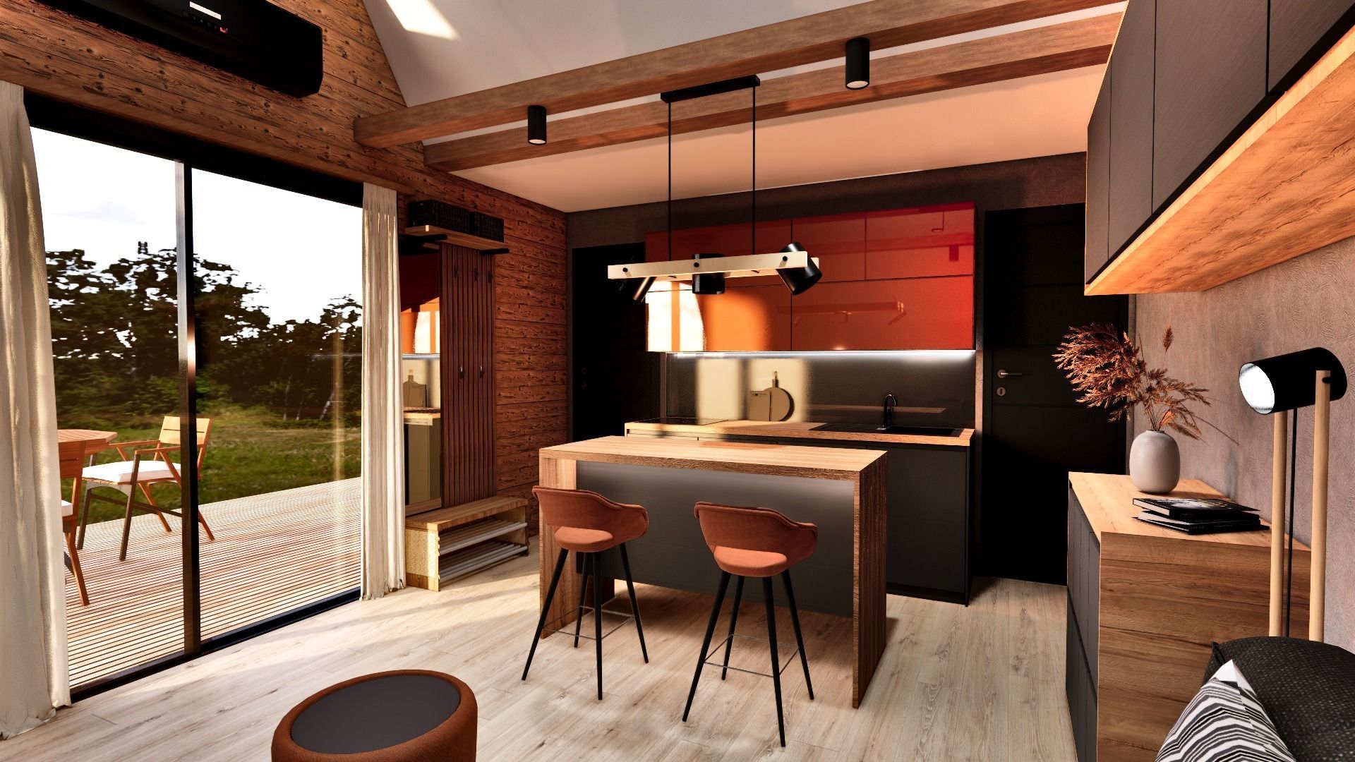 A frame house A34 34m2 3D model_18