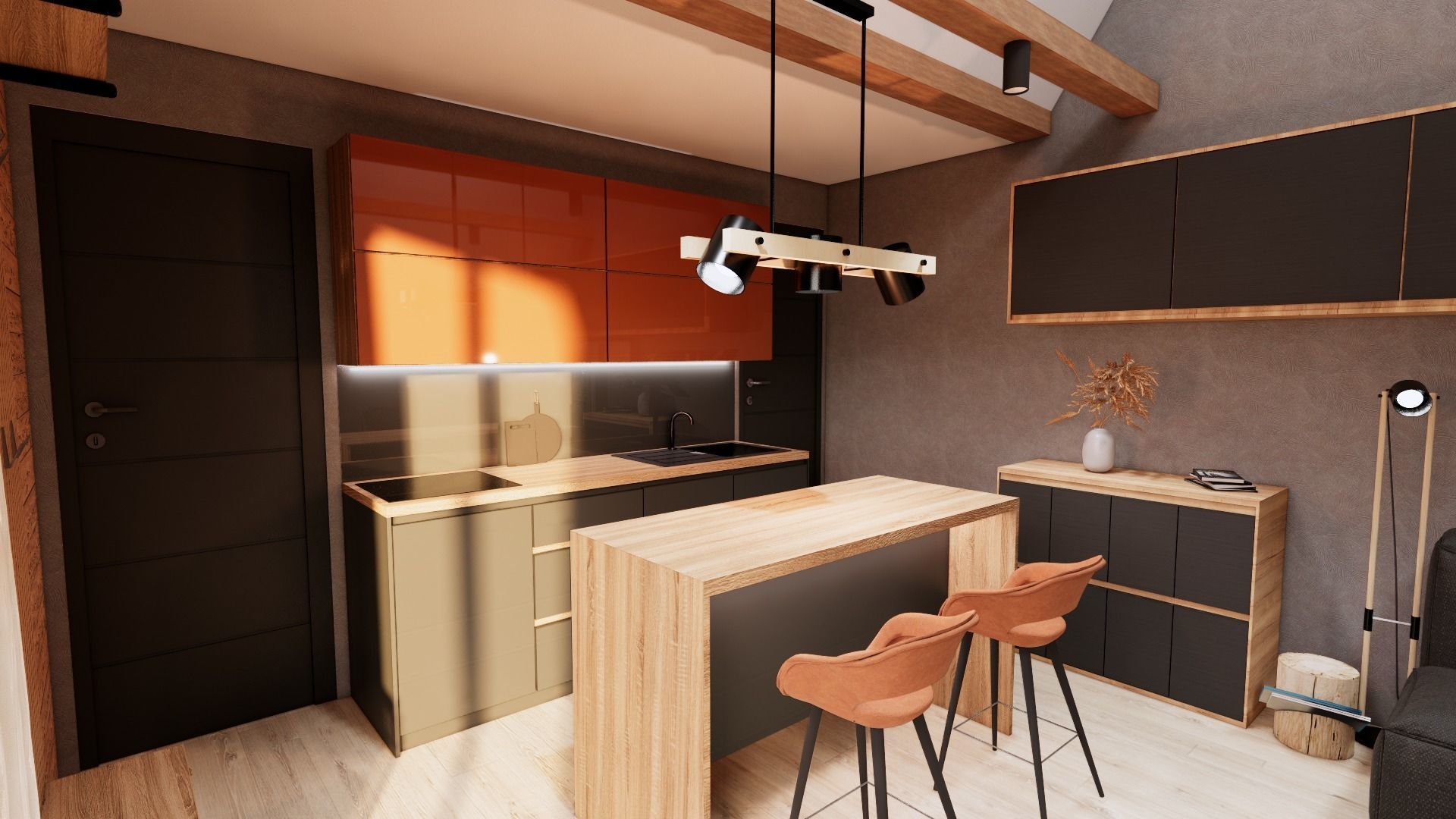 A frame house A34 34m2 3D model_19