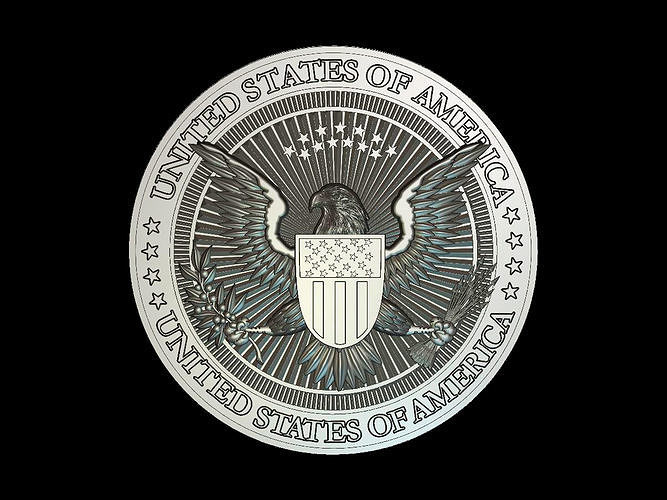 US Coat of Arms 3d model for cnc machines and 3d printers 3D model