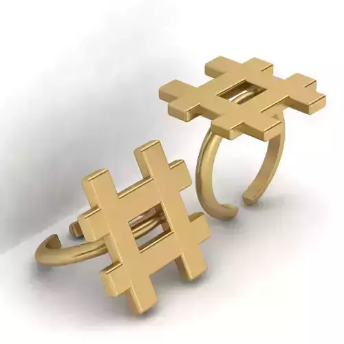3d-model hashtag ring 3D print model