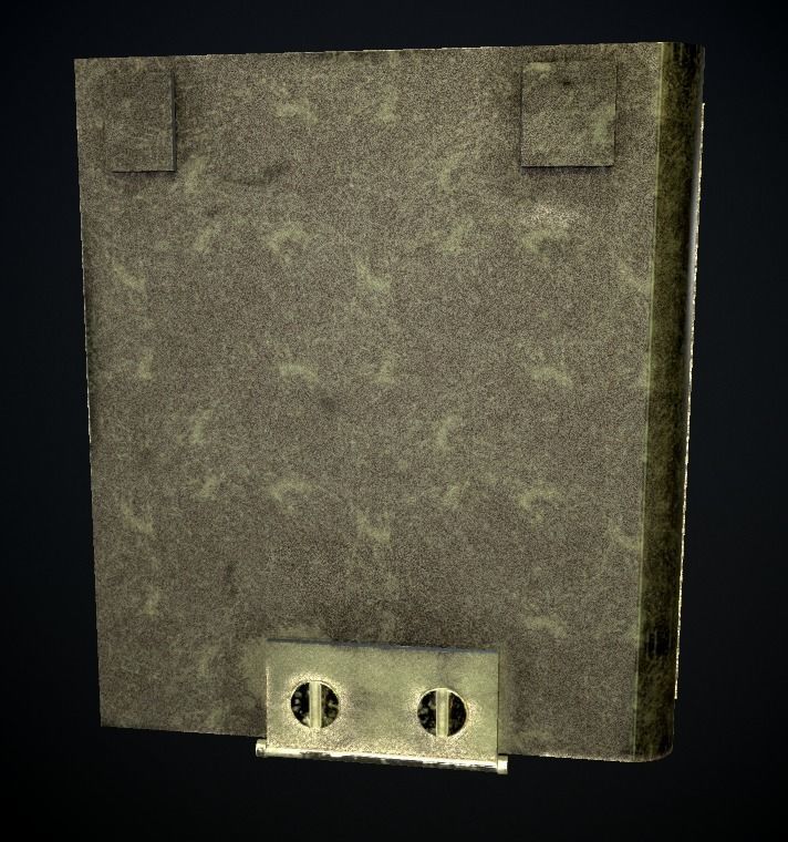 Steampunk book low poly 4 texture options Low-poly 3D model_29