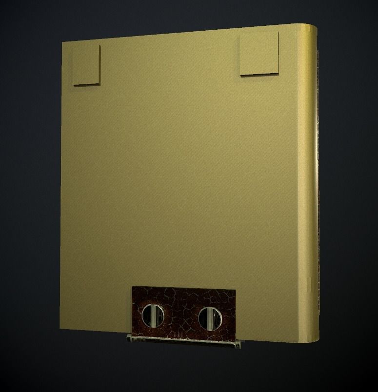 Steampunk book low poly 4 texture options Low-poly 3D model_21