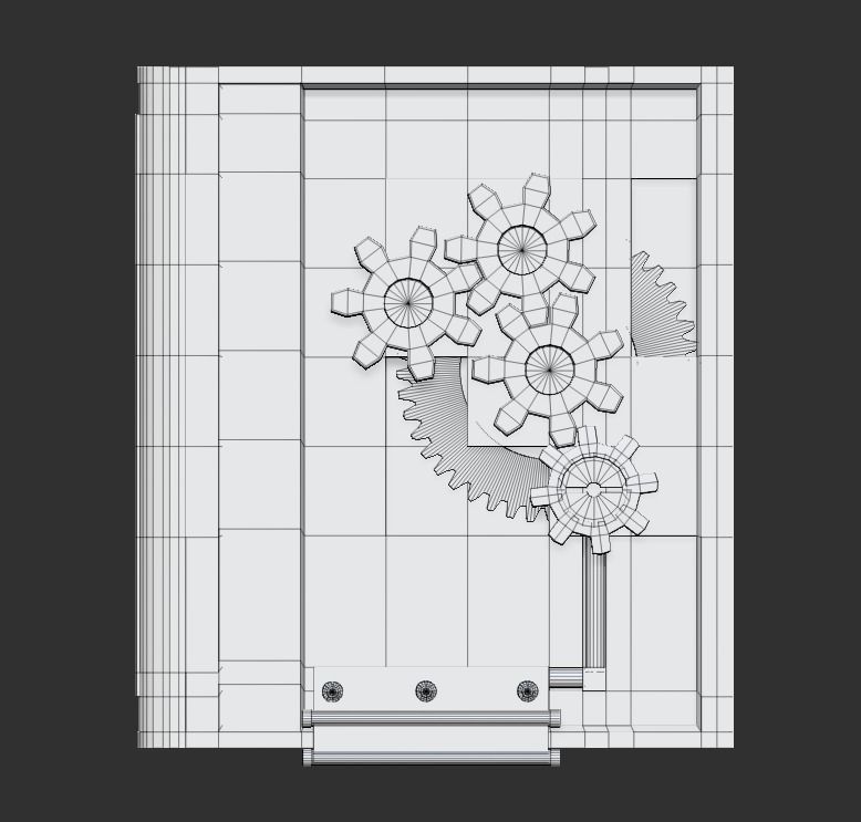 Steampunk book low poly 4 texture options Low-poly 3D model_43