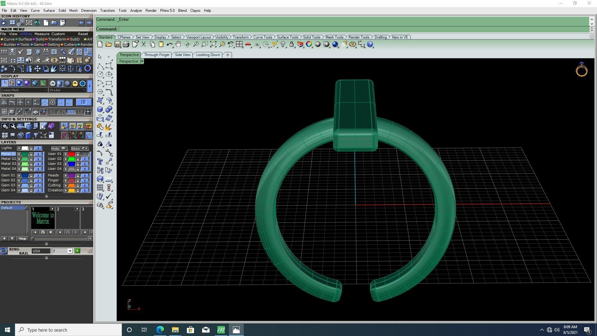 3d-model fashion simple ring 3D print model_4