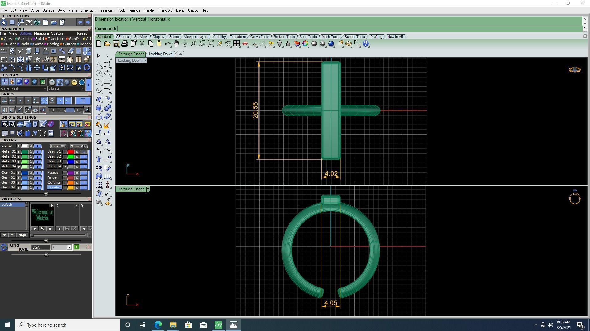 3d-model fashion simple ring 3D print model_8