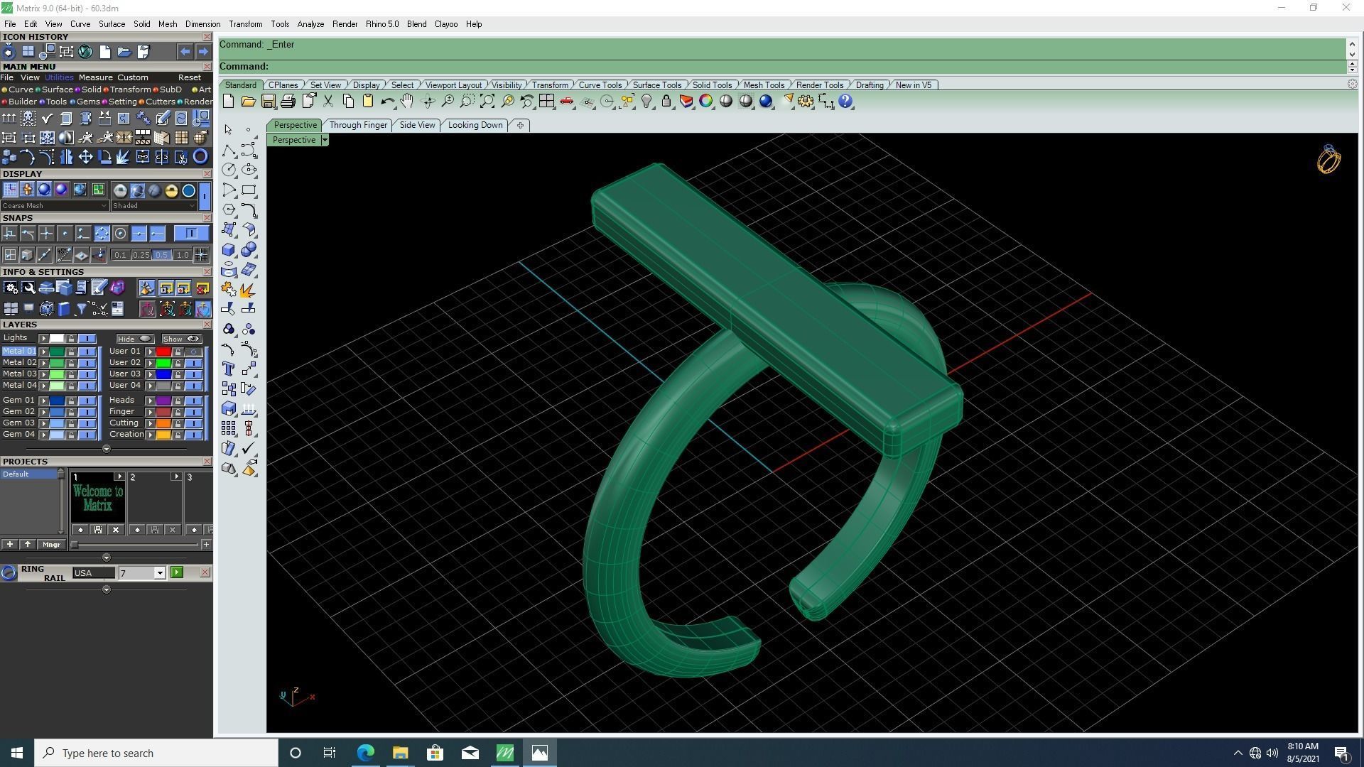 3d-model fashion simple ring 3D print model_5