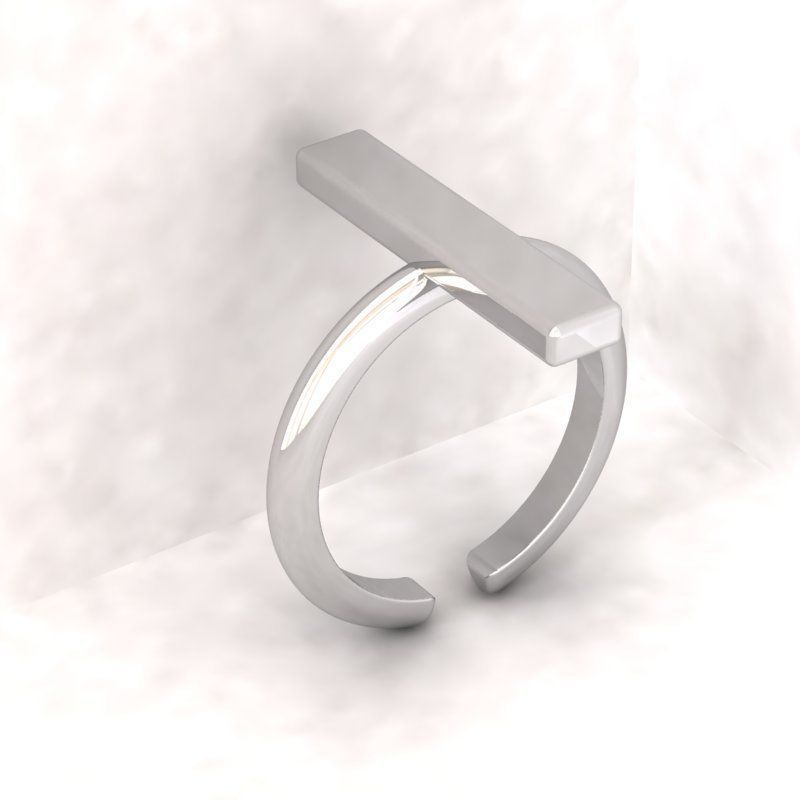 3d-model fashion simple ring 3D print model_9