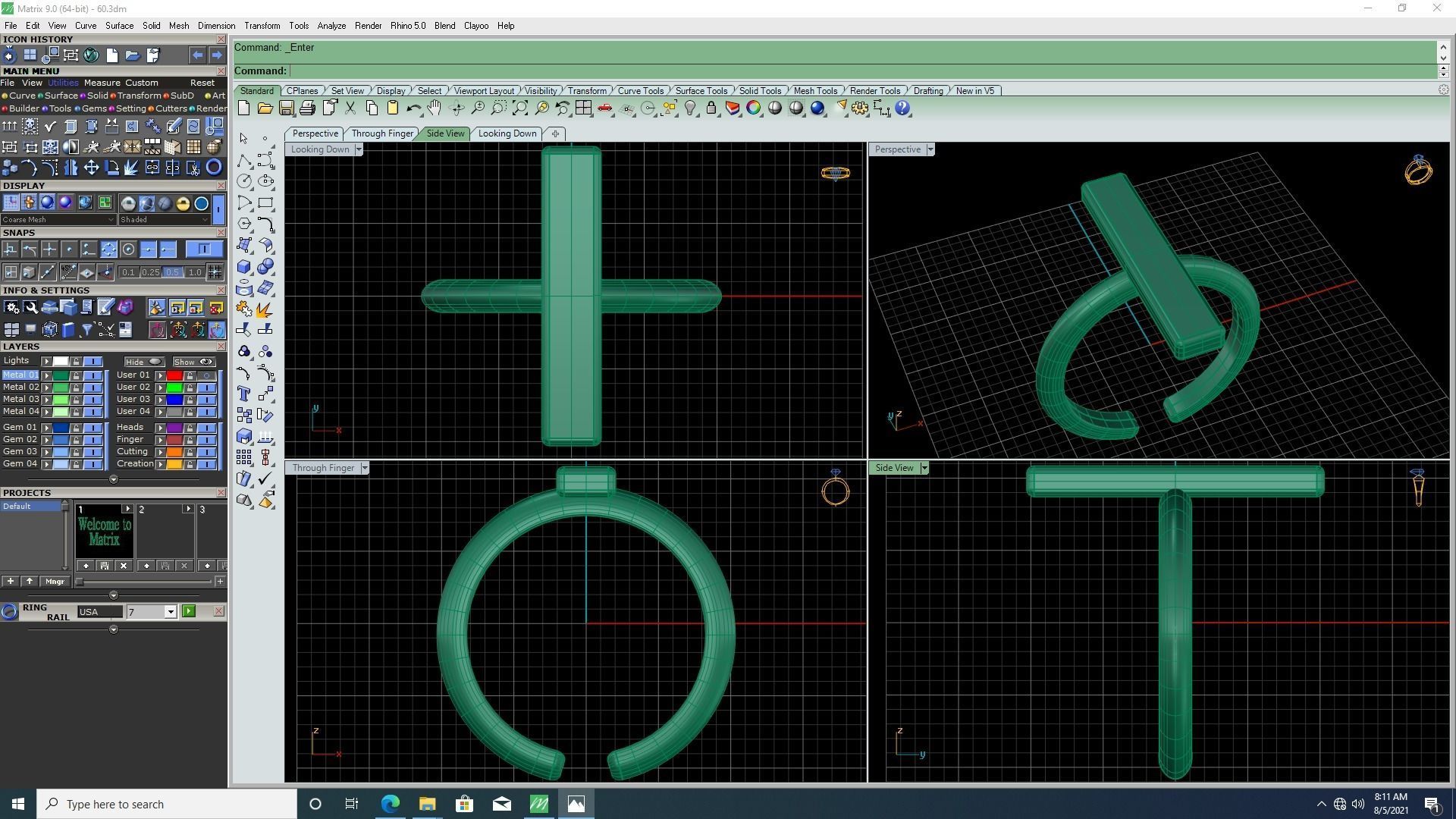 3d-model fashion simple ring 3D print model_7