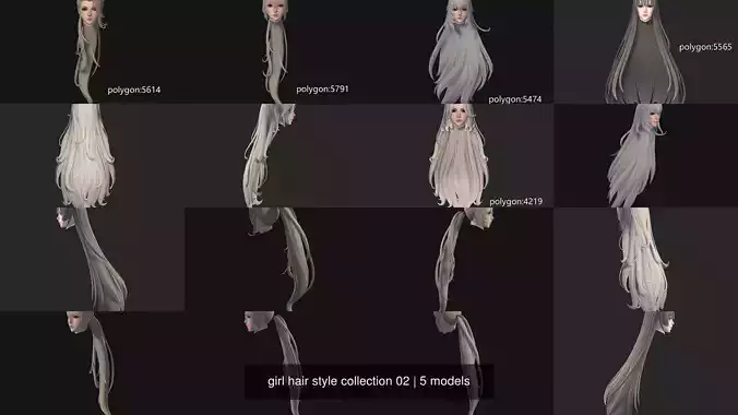 girl hair style collection 02 