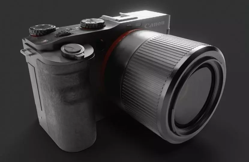 Canon Camera Low-poly 3D model