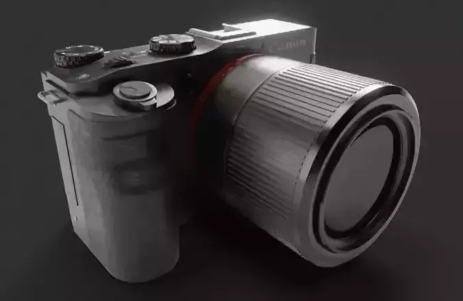 Canon Camera Low-poly 3D model