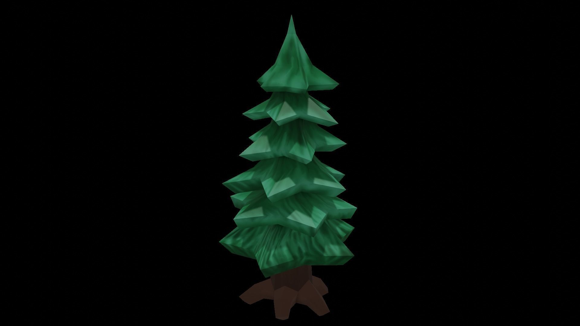 3D lowpoly PineTree pine tree Low-poly 3D model_3