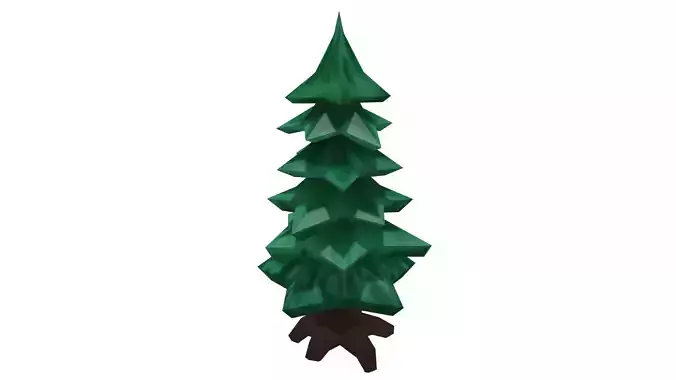 3D lowpoly PineTree pine tree
