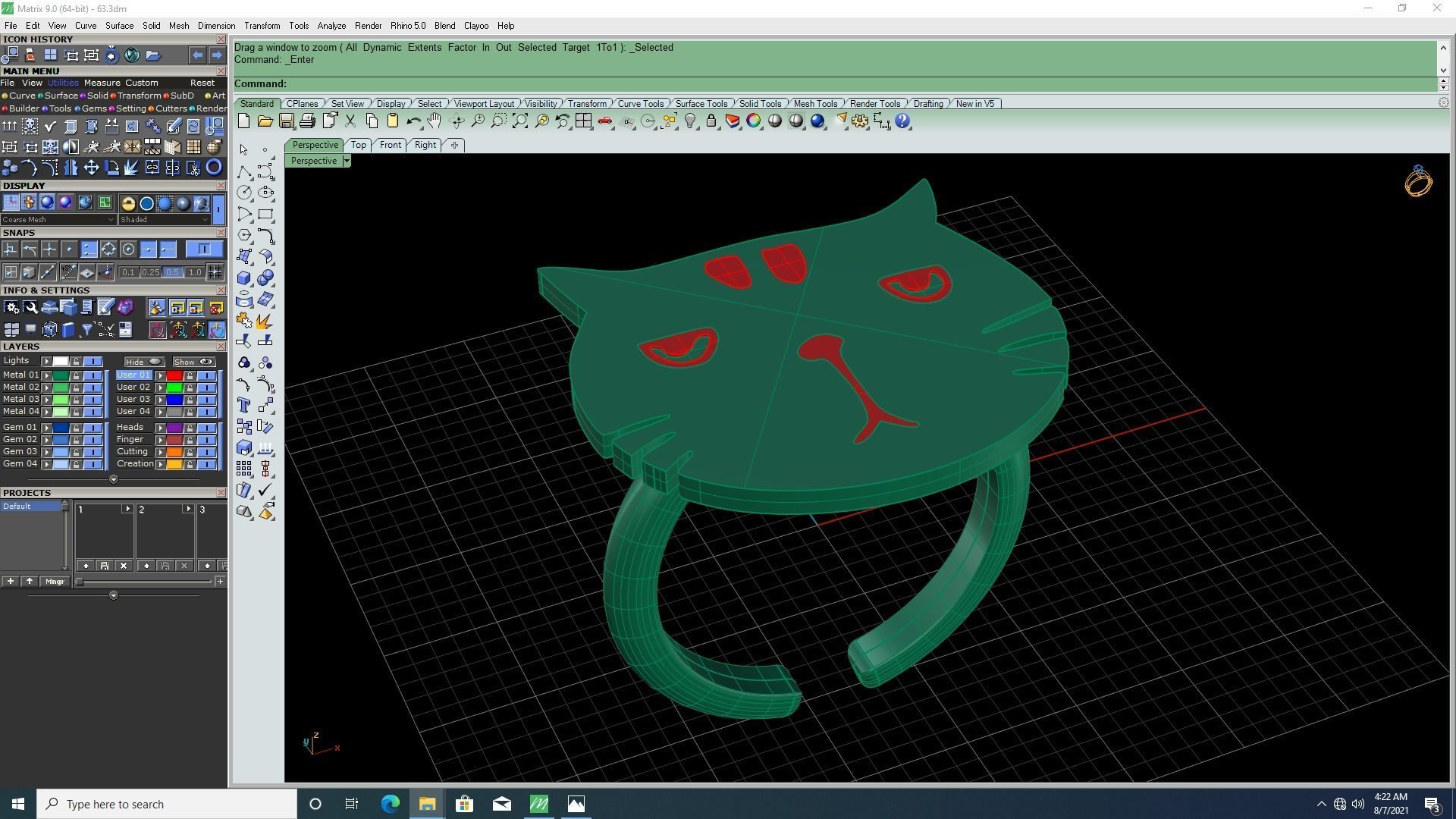3d-model cat ring 3D print model_5