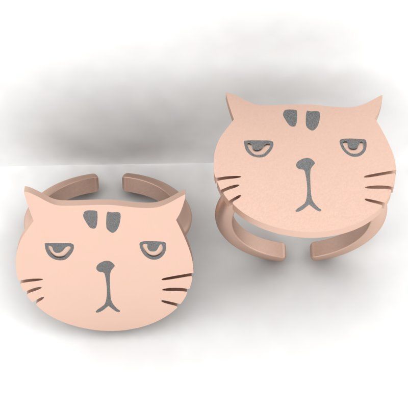 3d-model cat ring 3D print model_18