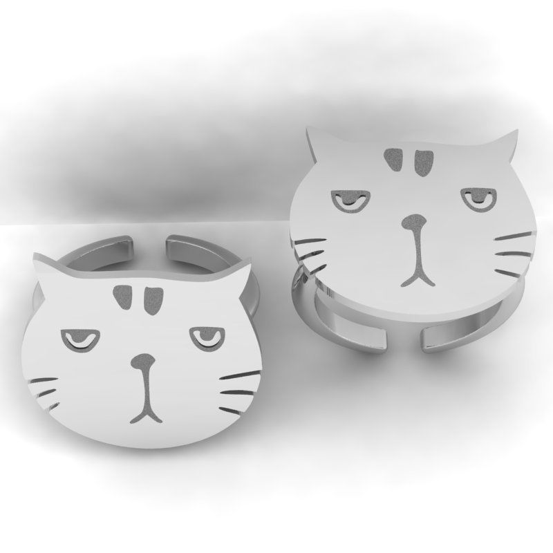 3d-model cat ring 3D print model_17