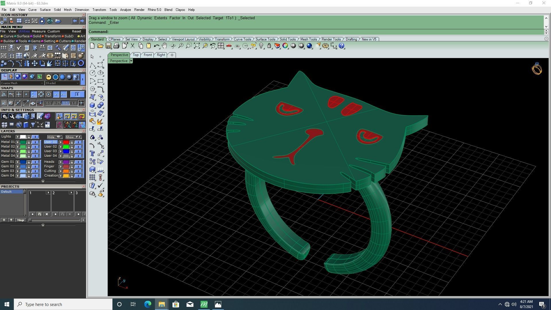3d-model cat ring 3D print model_3