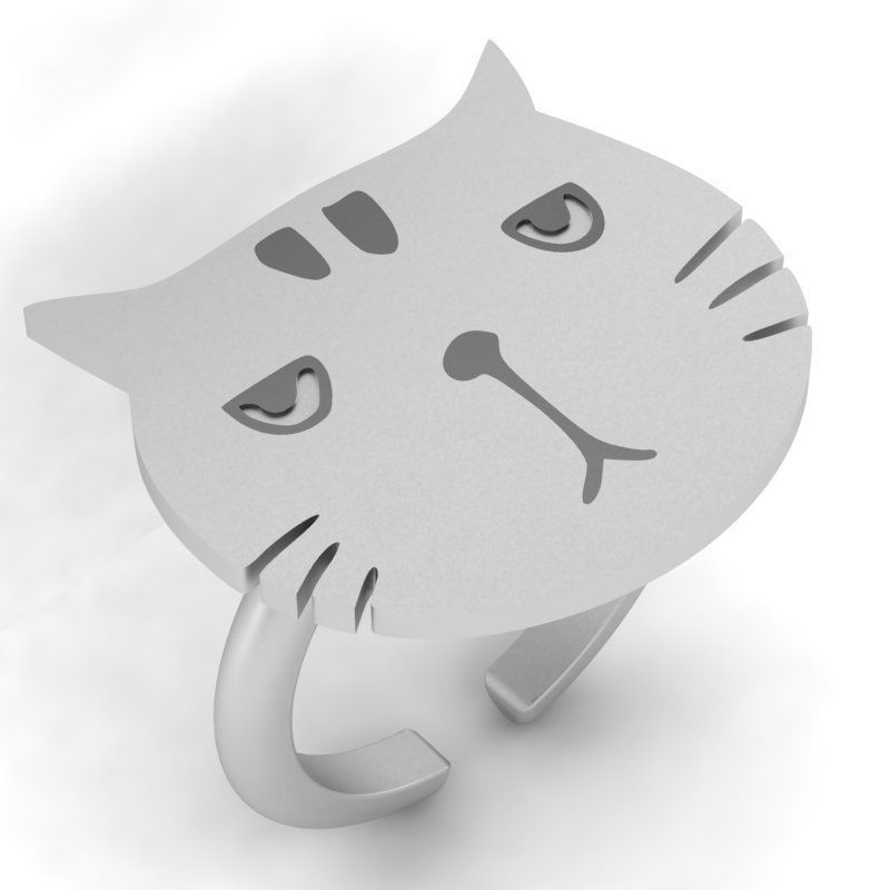 3d-model cat ring 3D print model_13