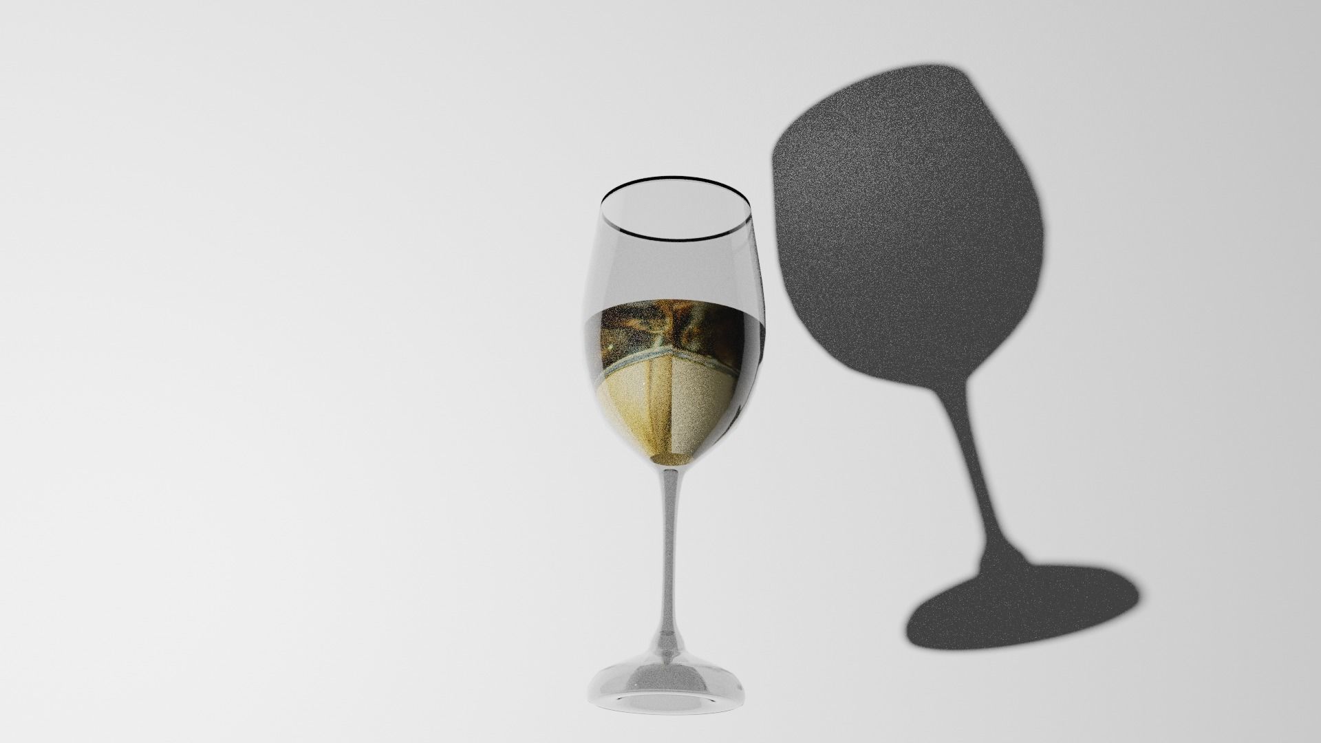 3d wine glass game ready  3D model_1