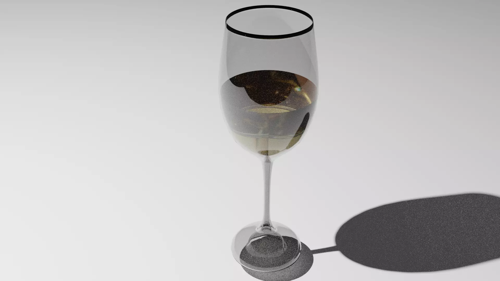 3d wine glass game ready  3D model_0