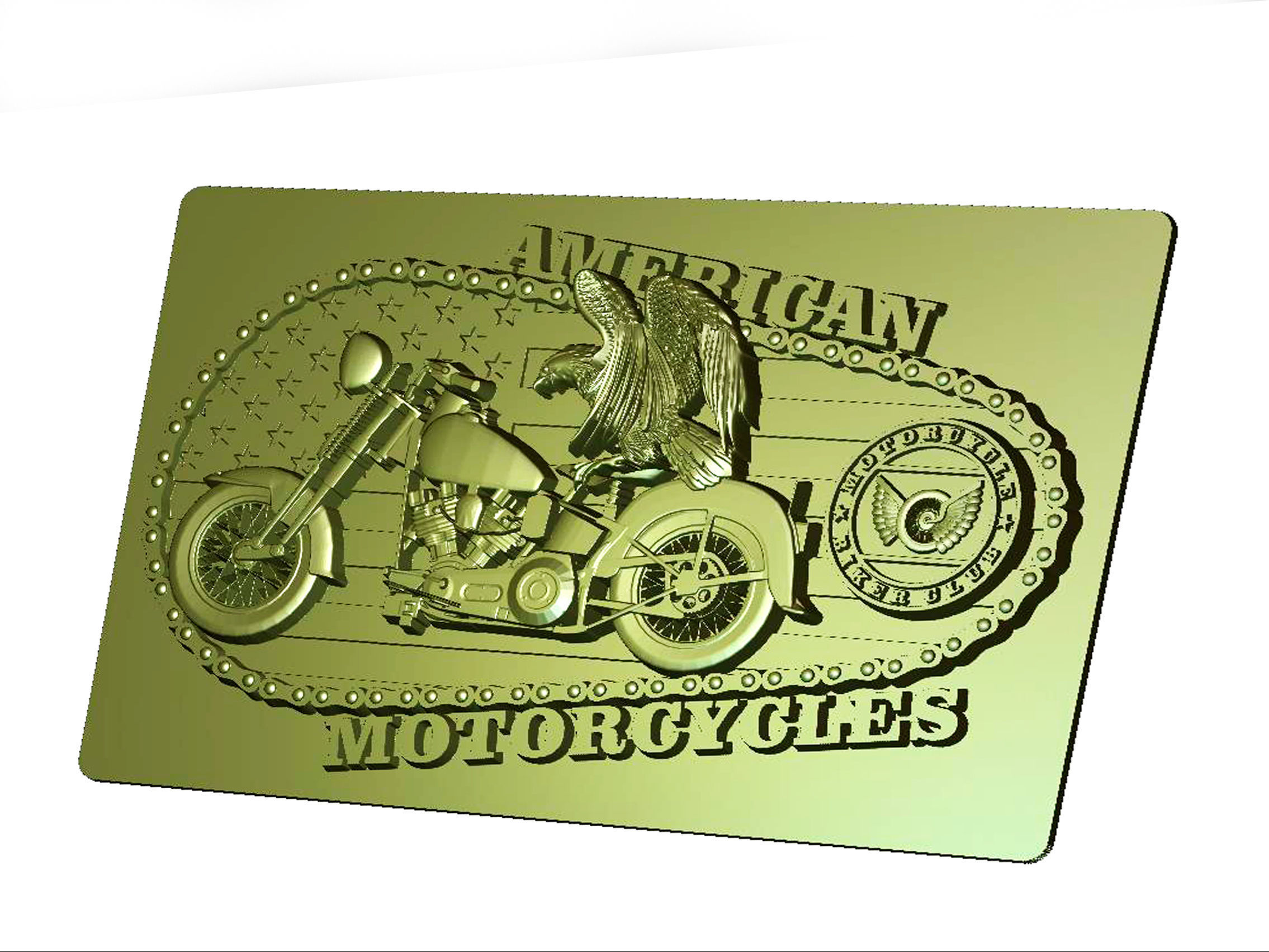 Motorcycle America 3d model for cnc machines and 3d printers 3D model_1