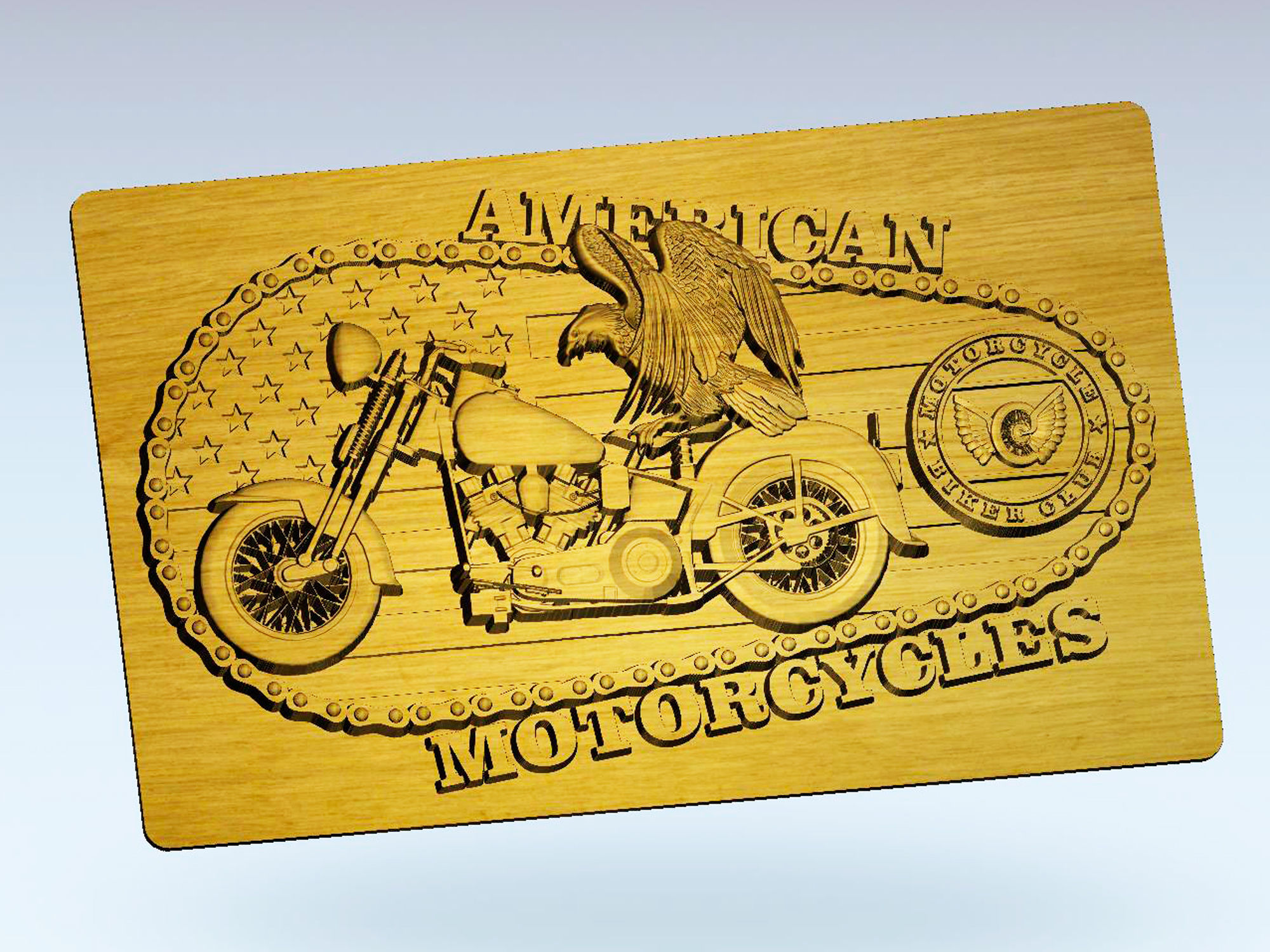 Motorcycle America 3d model for cnc machines and 3d printers 3D model_5