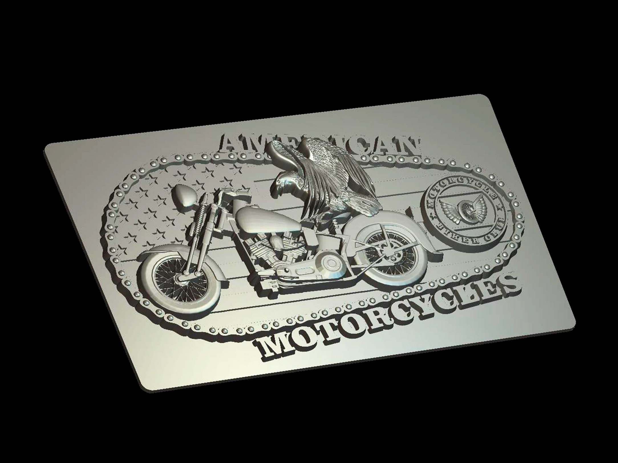 Motorcycle America 3d model for cnc machines and 3d printers 3D model_7