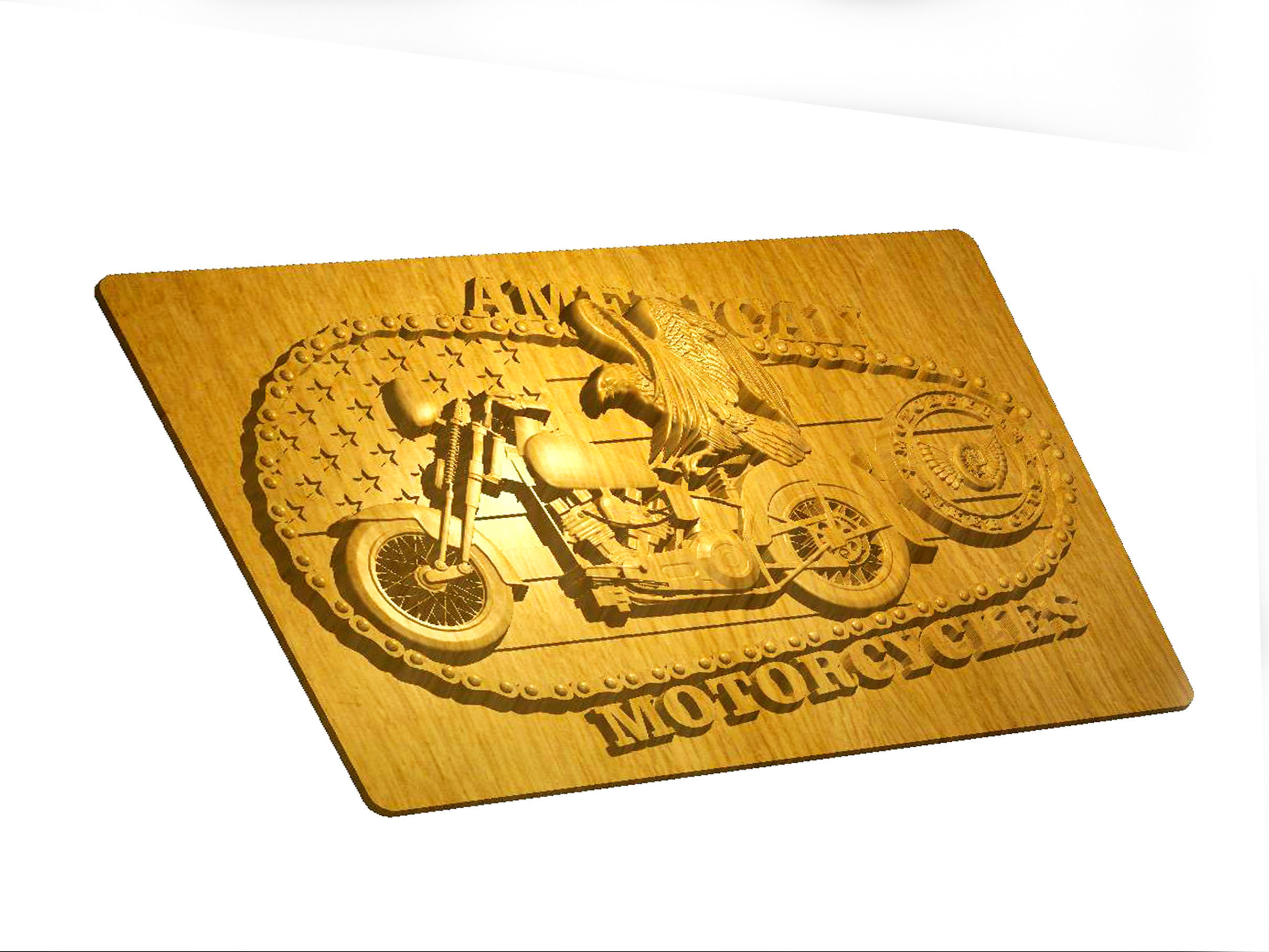 Motorcycle America 3d model for cnc machines and 3d printers 3D model_13