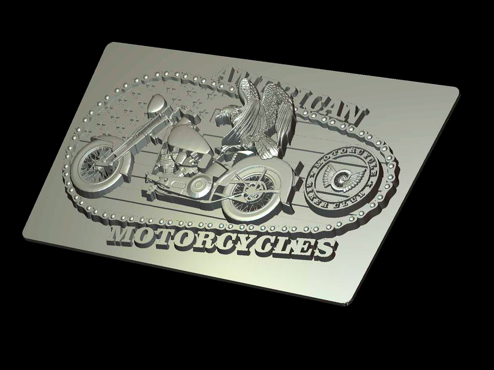 Motorcycle America 3d model for cnc machines and 3d printers 3D model_8