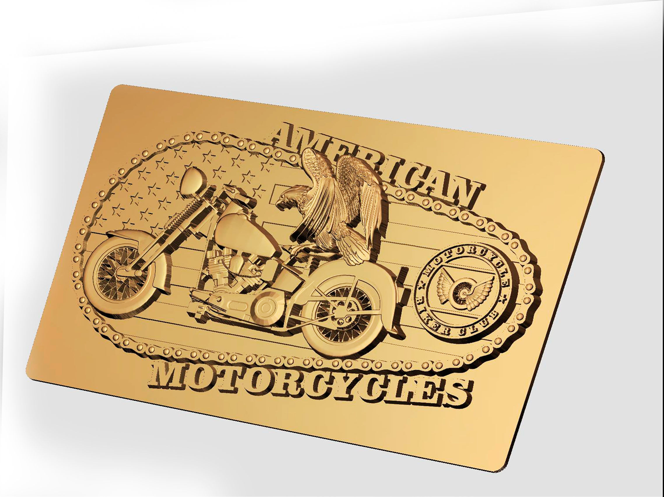 Motorcycle America 3d model for cnc machines and 3d printers 3D model_3