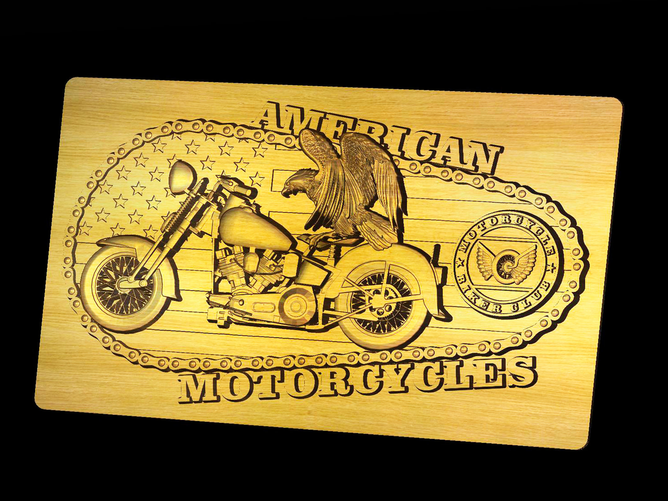Motorcycle America 3d model for cnc machines and 3d printers 3D model_4