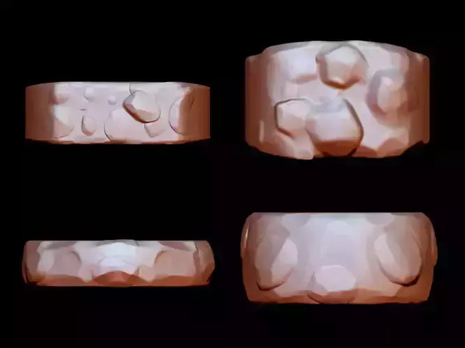 Stone and damage rings collection 