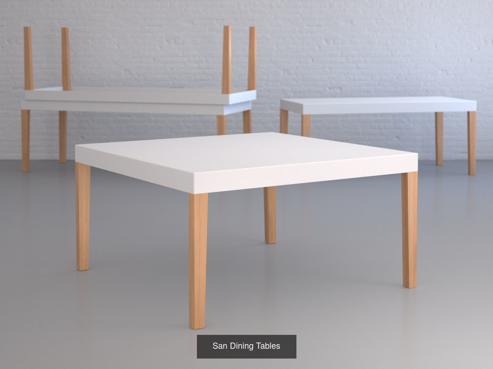 San Dining set 3D Model Collection_3