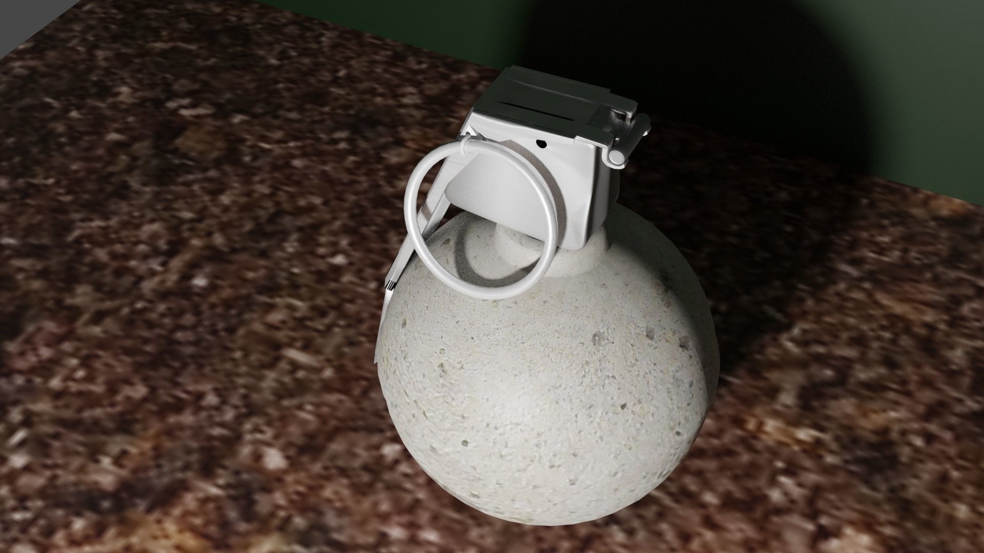 Grenade Baseball Low-poly 3D model_5
