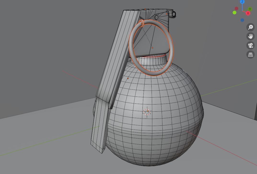 Grenade Baseball Low-poly 3D model_8